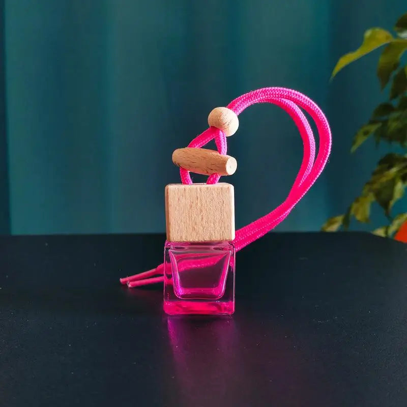 Square Glass Car Essential Oil Diffuser Pendant lifestyle view