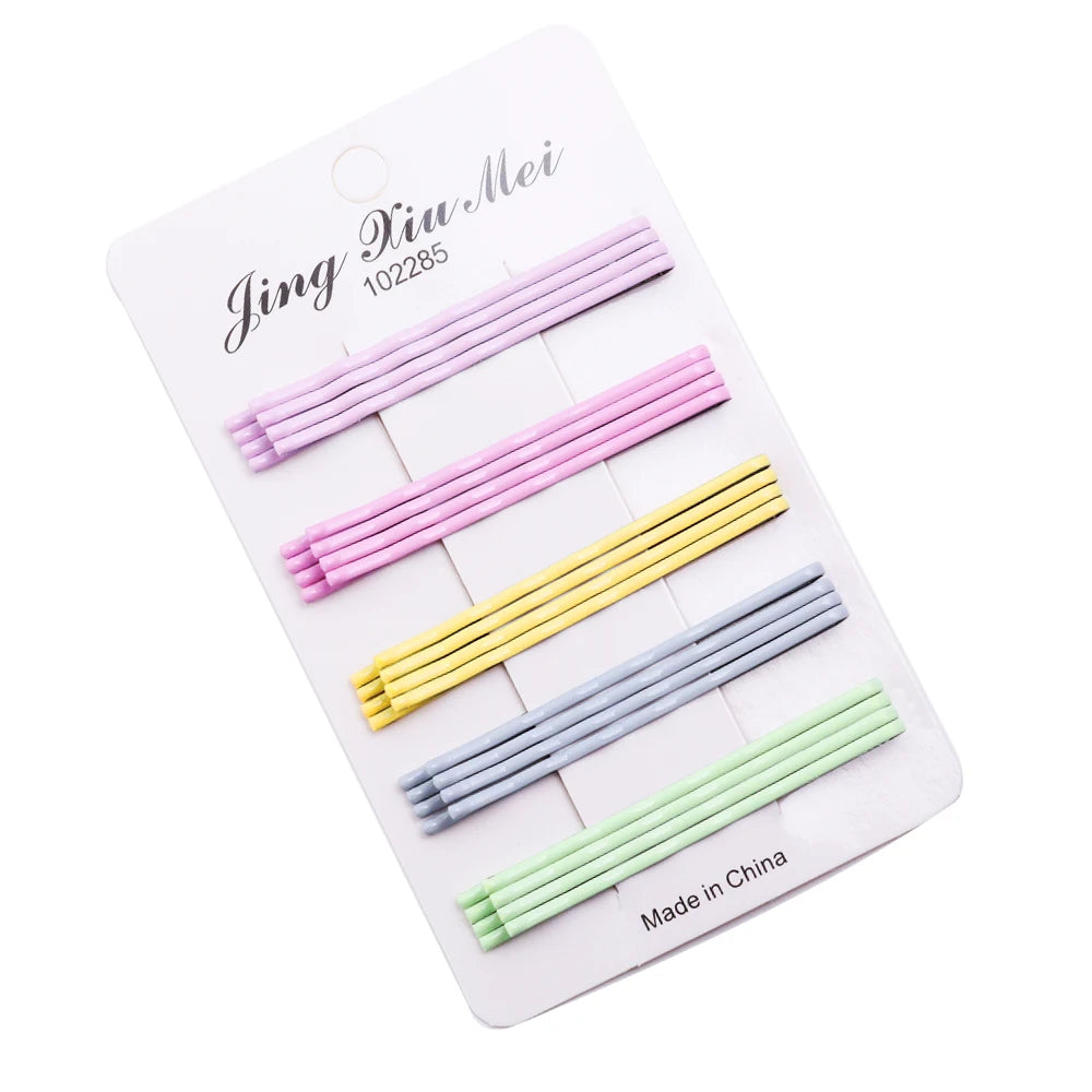 20pcs/lot Colorful Hairpins Metal U-Shaped Hair Clips 6cm Wave Bobby Pins Hairgrip additional angle
