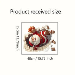 Santa Claus Wall Decal | Self-Adhesive Christmas Vinyl Sticker alternate view
