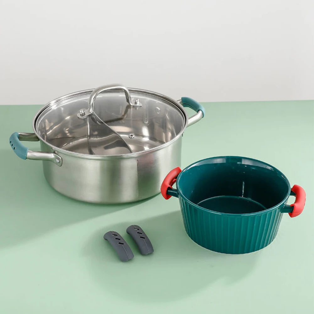 2Pcs Silicone Pan Handle Cover Heat Insulation Assist Handle Holder Grip Sleeve Kitchen detail view