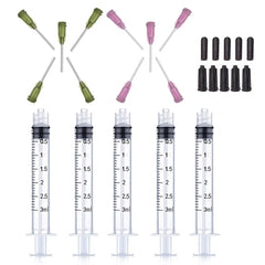 Glue Applicator Syringe Set with Blunt Tip Needle and Cap