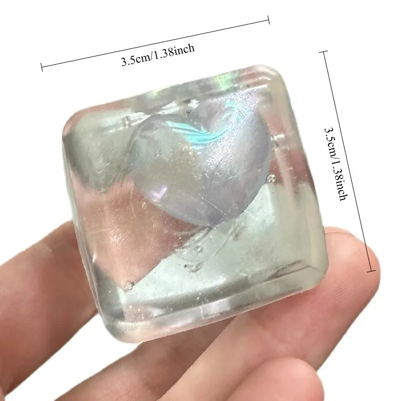 Glowing Heart Squishy Toy | Stress Relief Mochi That Shines at Night alternate view