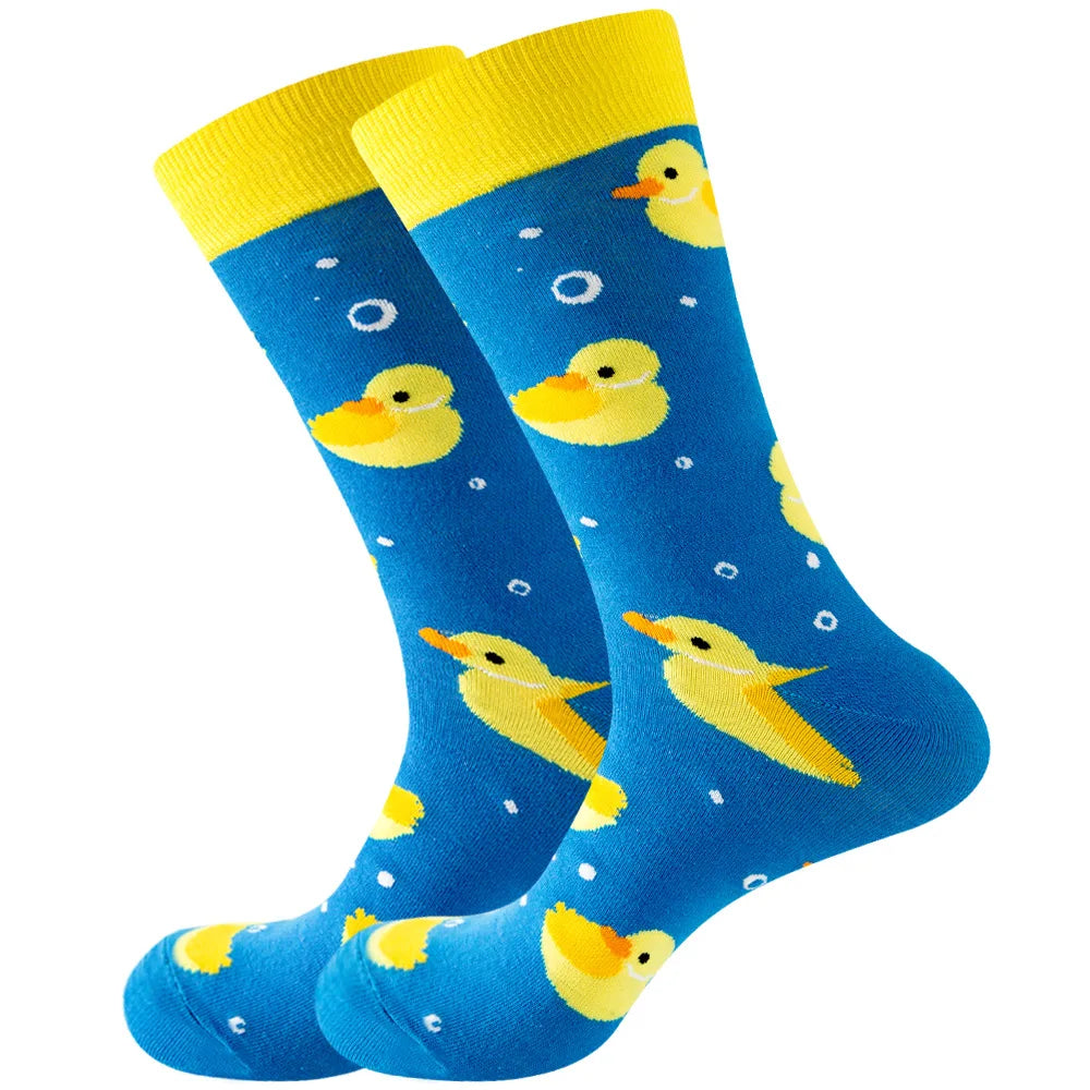 Sock Combed Cotton Funny Men's Big Size Crew Harajuku Hip Hop Thick Long Socks