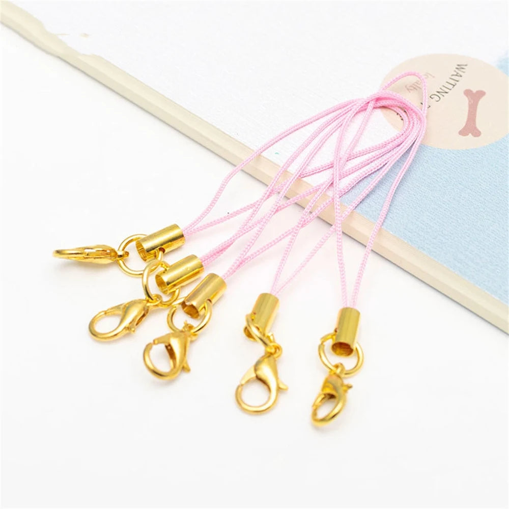 50pcs Cell Phone Lanyard Strap String Mobile Hook With Lobster Clasp Ring Keychain Fo alternate view