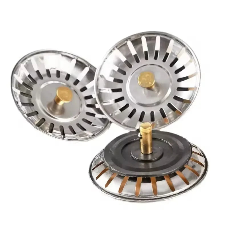 Stainless Steel Kitchen Sink Filter Hole Bathtub Hair Catcher Stopper Bathroom Sewe additional angle