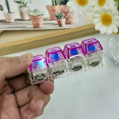 LED Keyboard Keychain Fidget Toy | Crystal Clicker Sensory Stress Relief Gadget detail view