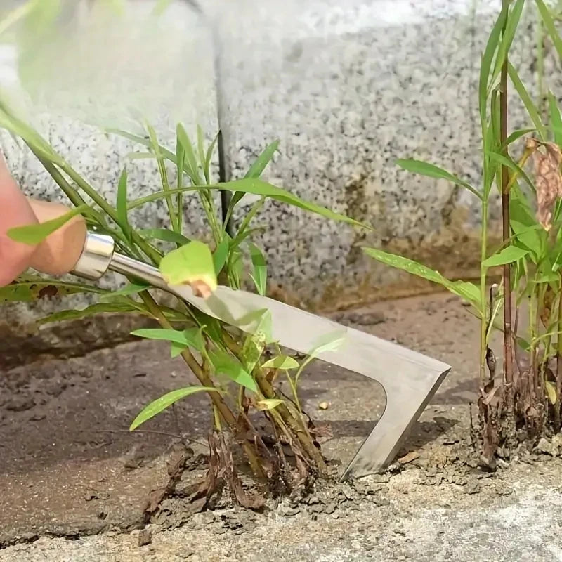 Heavy-Duty Carbon Steel Hand Shovel | Ergonomic Weeding Tool for Cracks and Gardens detail view
