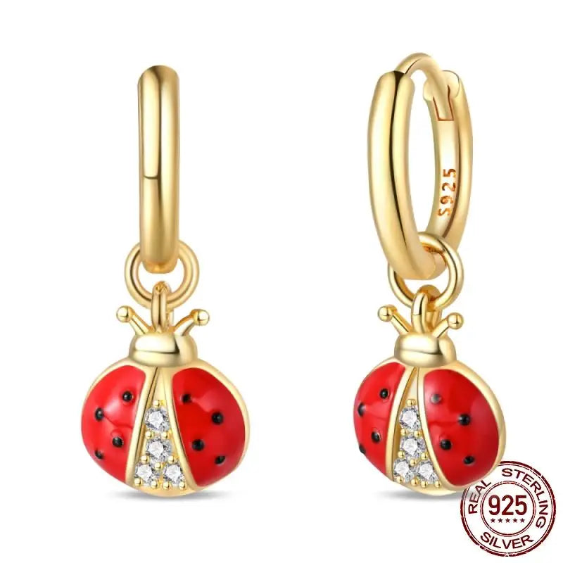 Luminous Shell Women Earrings Original 925 Sterling Silver Pave CZ Star Moon Hoop Ear alternate view