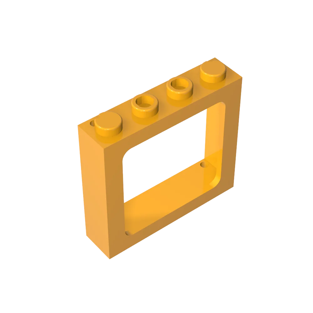 Gobricks Window 1 x 4 x 3 Train with Shutter Holes and Solid Studs on Ends | Compatib alternate view