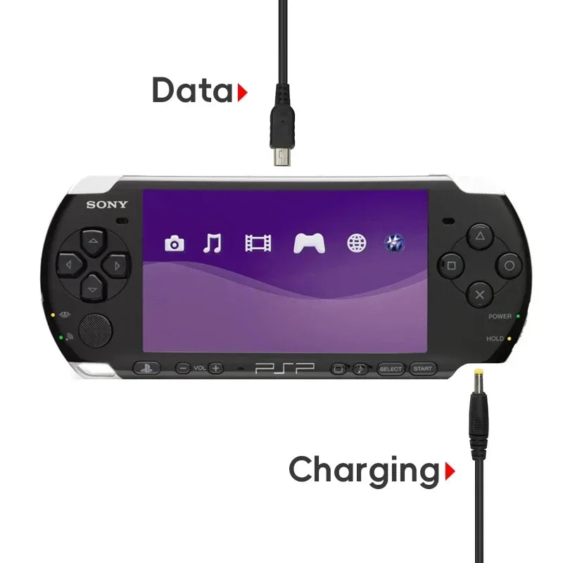 DATA FROG PSP 1000 2000 3000 2 in 1 USB DC Data Charger Cable