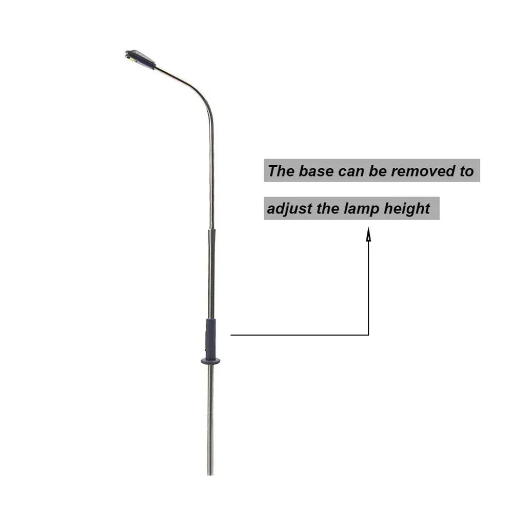 HO Scale Street Lamp Post Warm White 1:87 Model Railway Lighting | 10 Pack Diorama Acces detail view
