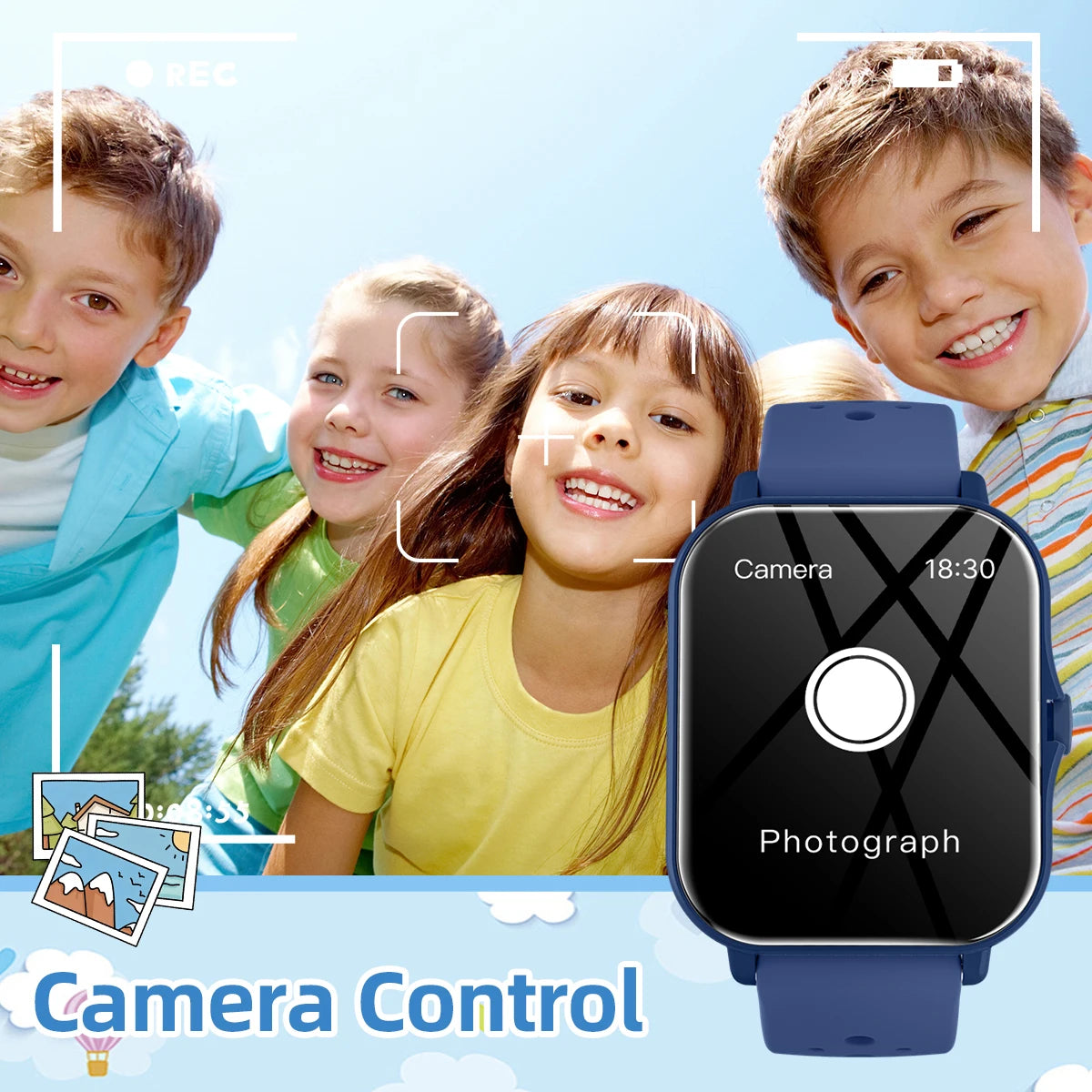 2026 Smartwatch with 1.83-Inch Screen | Bluetooth Call Fitness Tracker for Kids and Ad close-up view