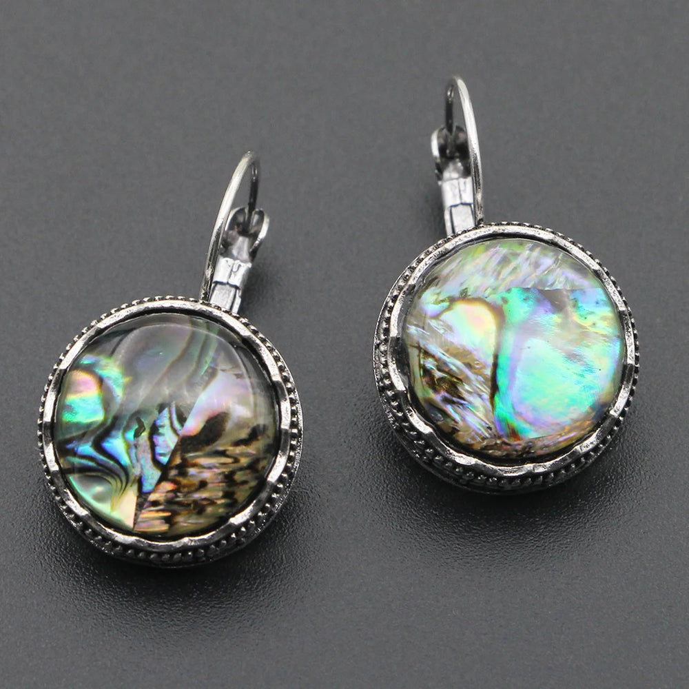 VILLWICE New Colorful Shell Various Shapes Owl Women Hollow Zinc Alloy Antique Silver close-up view