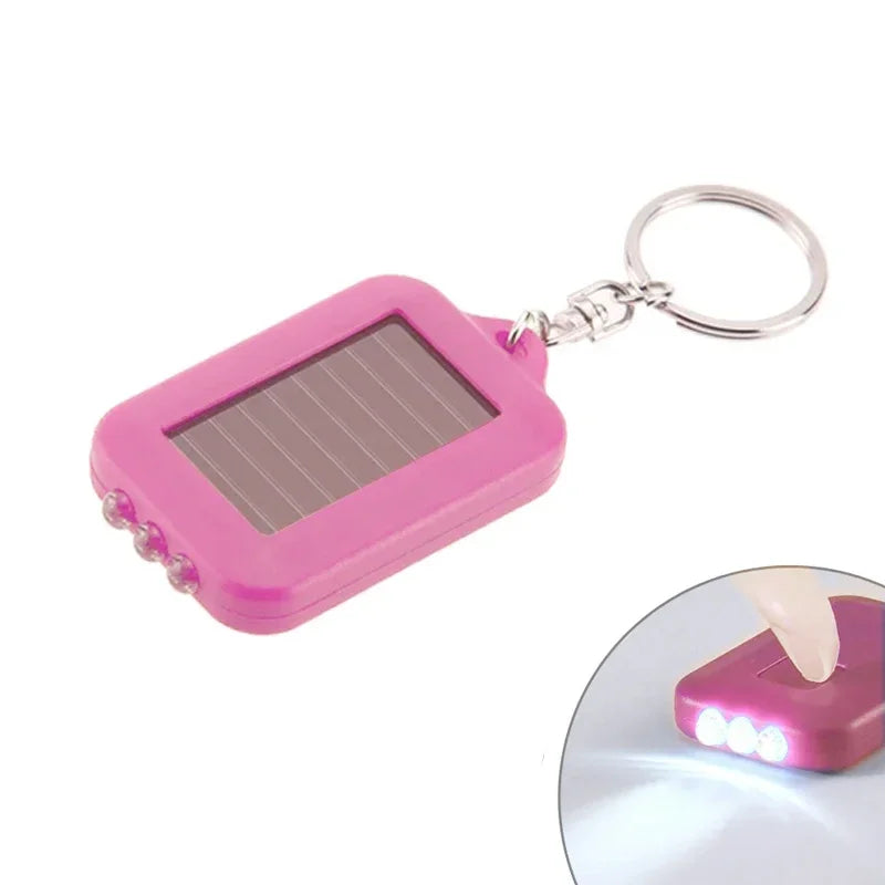 Portable LED Keychain Solar Flashlight | Mini Pocket Light for Outdoor Hiking additional angle