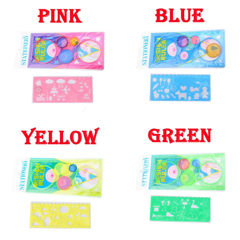 Geometry Spirograph Drawing Stencils Set Painting Template Art Crafts Creative Kids E lifestyle view