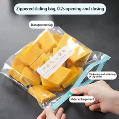 10/20pcs Thickened Sliding Lock Bag for Refrigerator Refrigeration, Freezing, Storage, C detail view