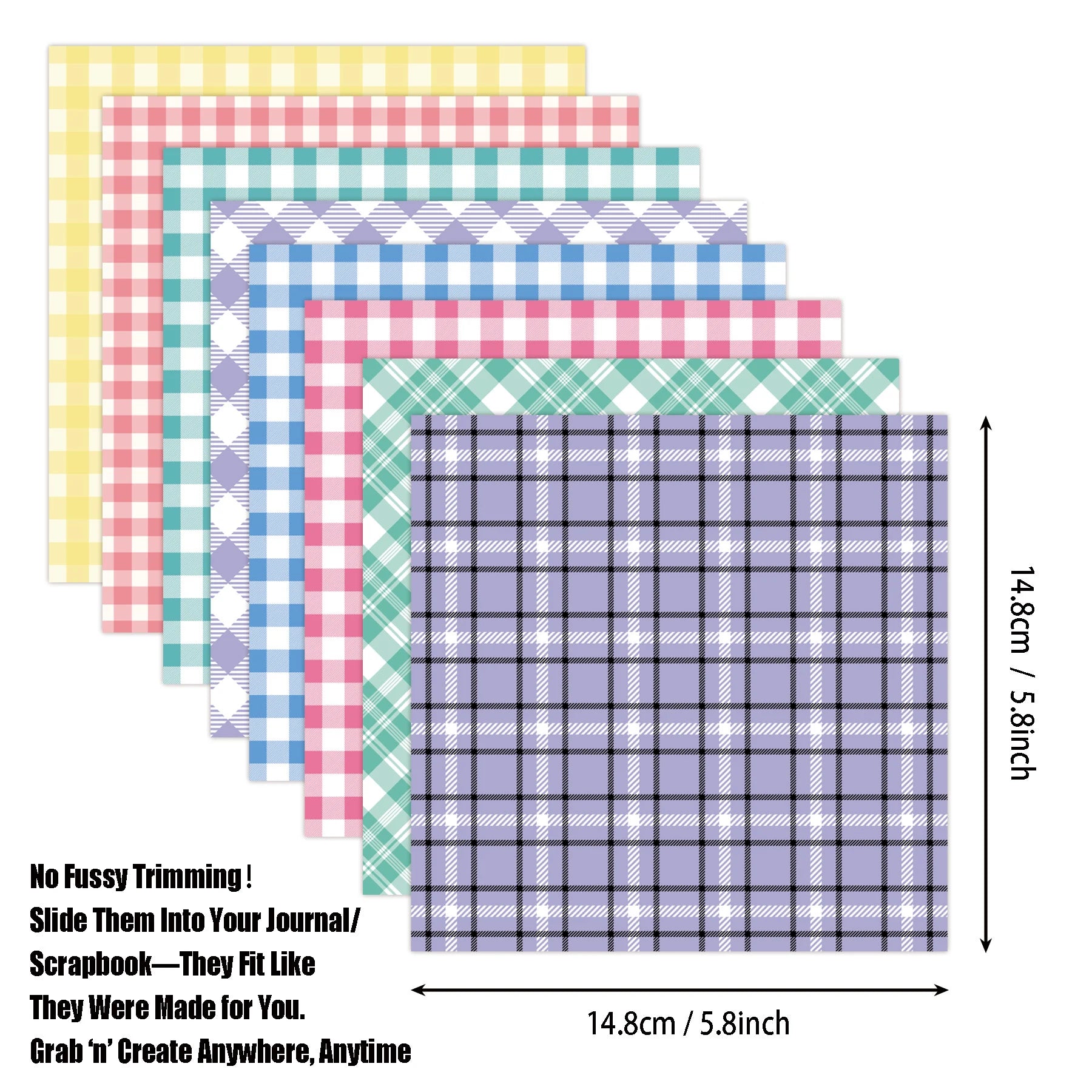 Retro Grid Collage Paper Sheets | DIY Scrapbooking & Junk Journal Material lifestyle view