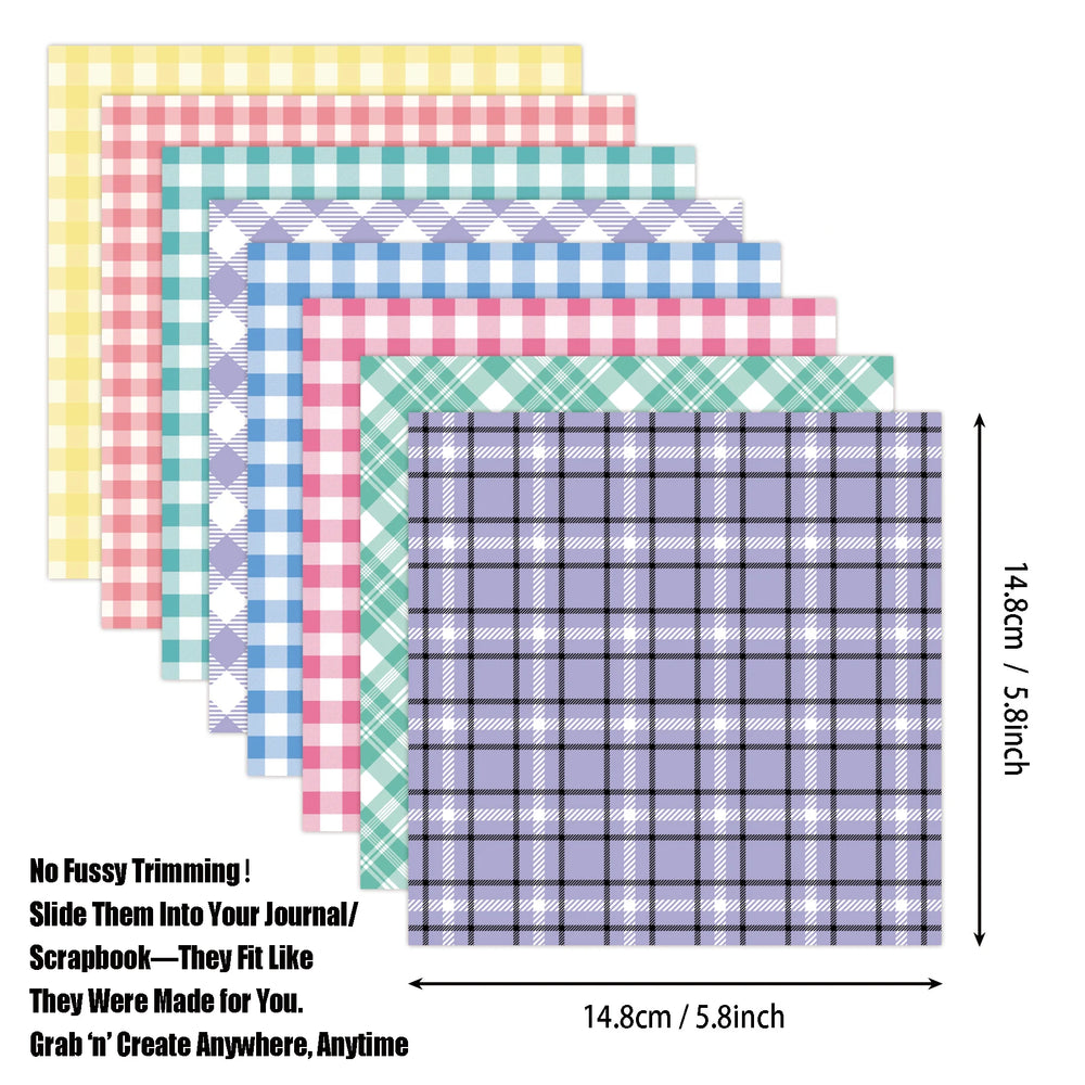 Retro Grid Collage Paper Sheets | DIY Scrapbooking & Junk Journal Material lifestyle view