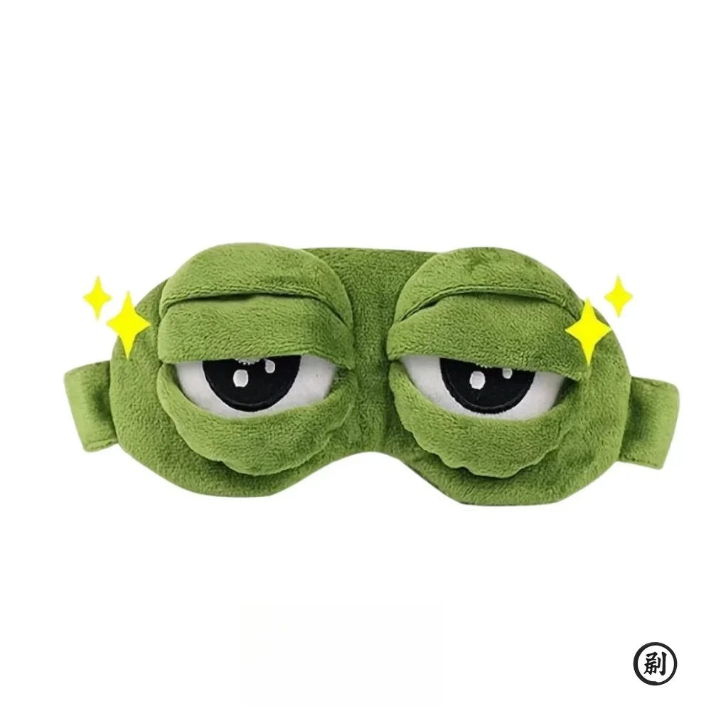 3D Frog Sleep Mask | Creative Cartoon Soft Travel Blindfold additional angle
