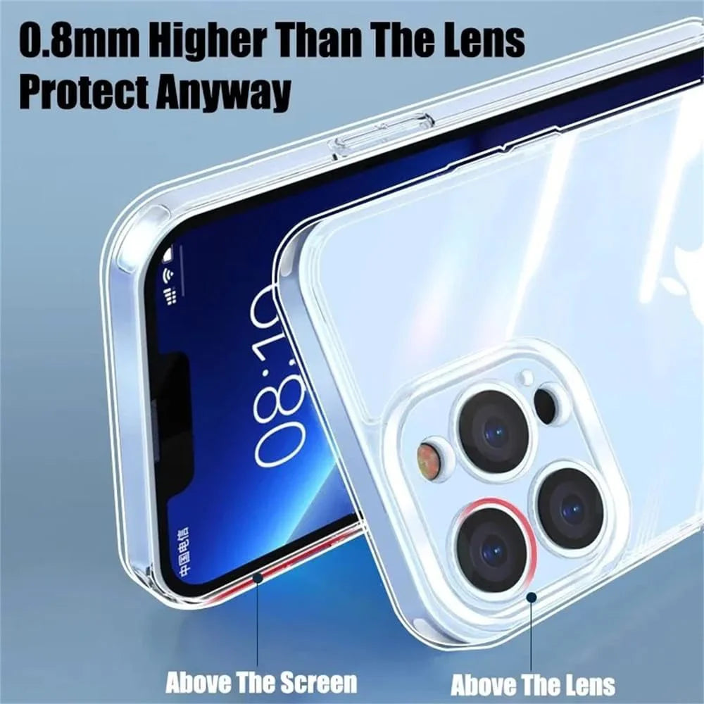 Ultra Thin Clear Transparent Soft TPU Case For iPhone 16 Pro Max 15 14 13 12 11 Pro Plus detail view