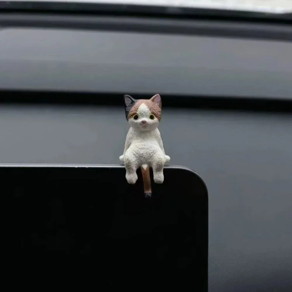 Funny Sleeping Cats Car Dashboard Ornament Adorable PVC Decoration For Car Interior Funn detail view
