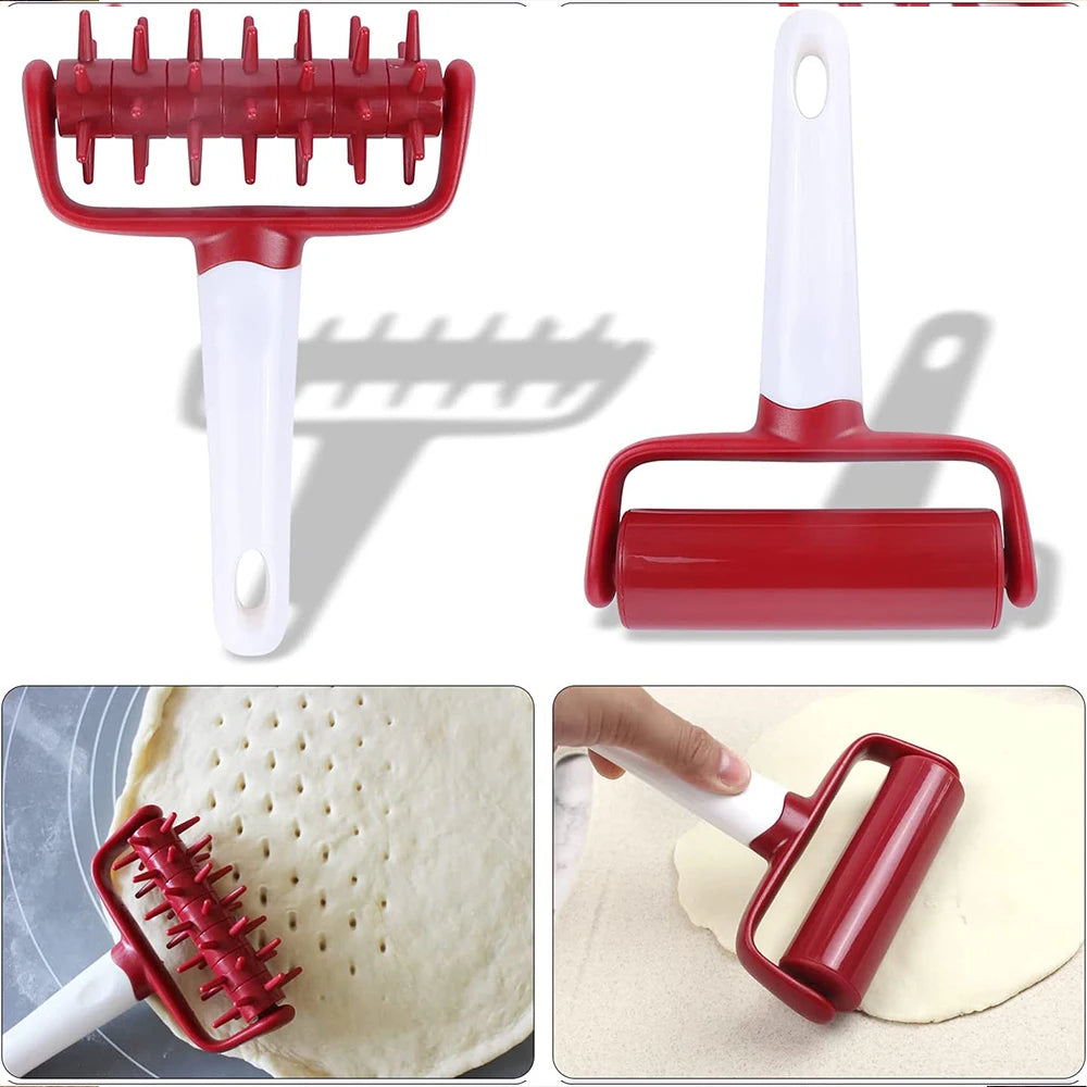 Pizza Dough Docker and Roller Set | Pastry Pizza Pie Rolling Pin Baking Tools alternate view