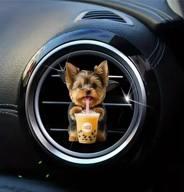 Cartoon car aroma decoration item, car vent clip, air conditioning decoration item, car detail view