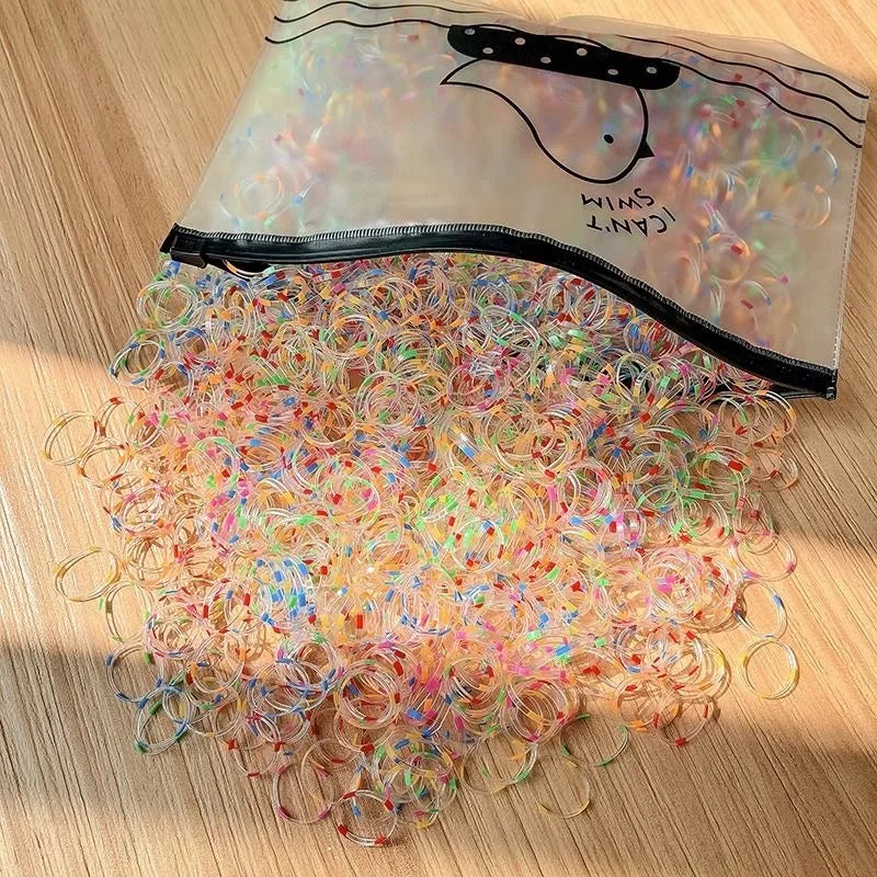 800 Pcs Girls Disposable Rubber Band Does Not Hurt Hair Small Childrens Scrunchies He lifestyle view