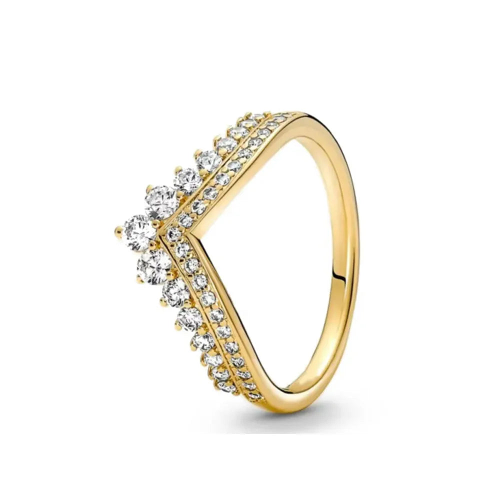 2025 Hot Selling Wholesale Gold Color Sun Heart Bow Size 6 7 8 9 Ring Rings For Trend lifestyle view