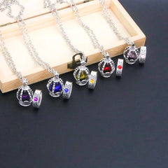 Madoka Magica Soul Gem Necklace Set | Kaname Madoka Mami Pendant Jewelry alternate view