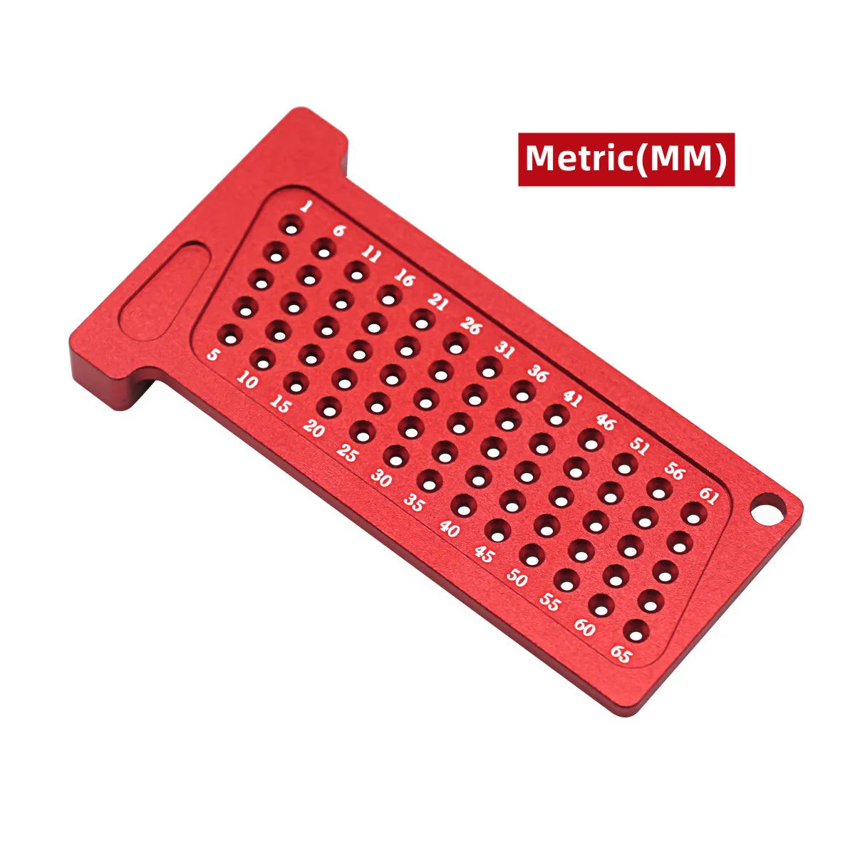 Woodworking Precision Hole Scribe T-Ruler | Aluminum Pocket Cross Calibration Tool for D detail view