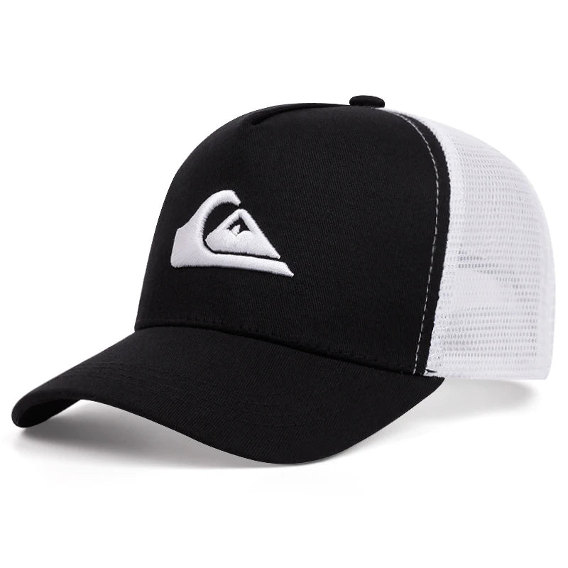 Triangle Surfing Embroidered Mesh Baseball Cap | Summer Breathable Hip Hop Trucker Ha lifestyle view