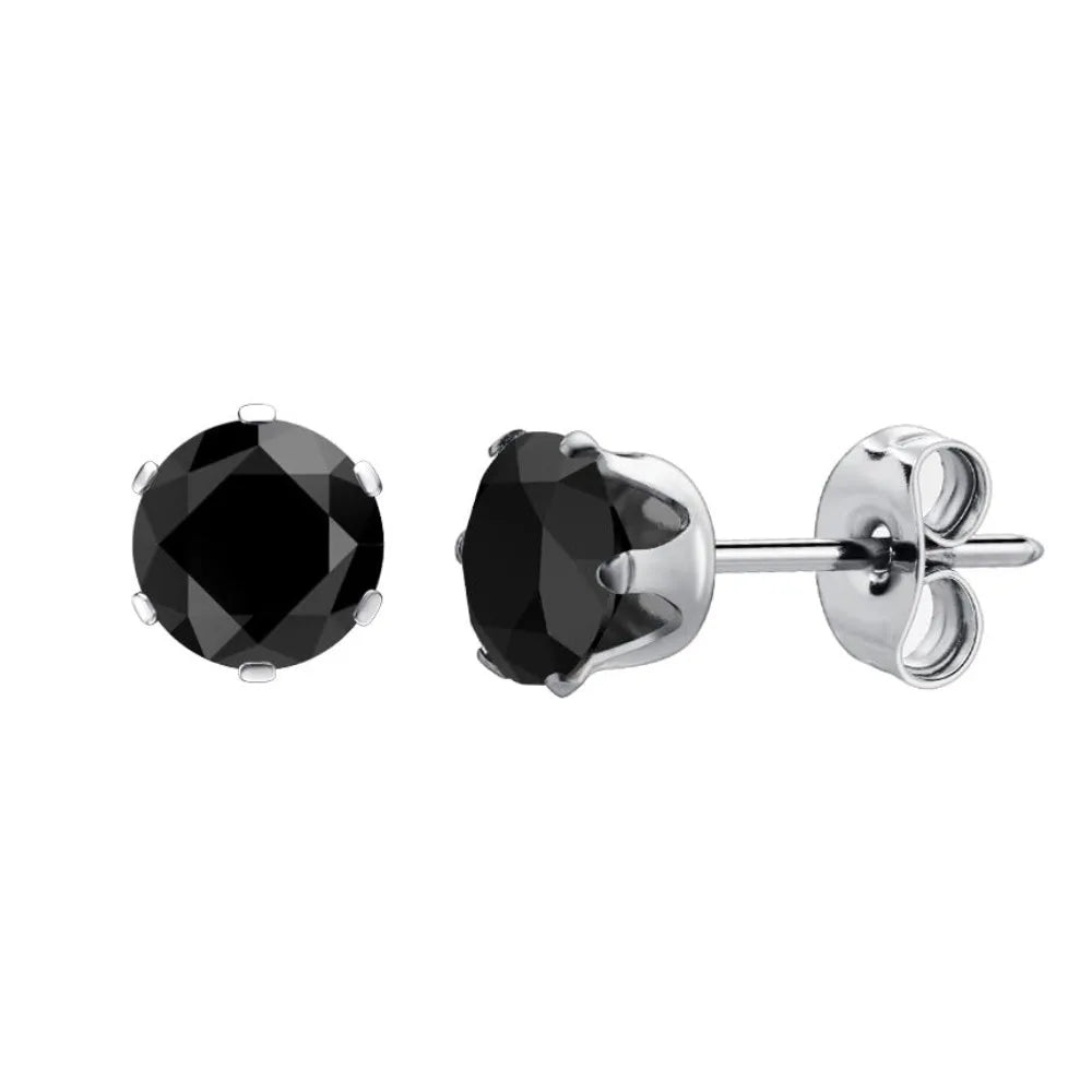 Surgical Steel Earrings Women's Earrings Hypoallergenic Earrings Set Men's Earrings 12 Colors CubicZirconia Studs Earrings