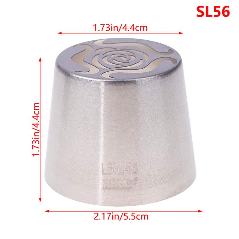 1Pc Stainless Steel Russian Piping Tips Christmas Cake Icing Frosting Nozzles For Cup alternate view