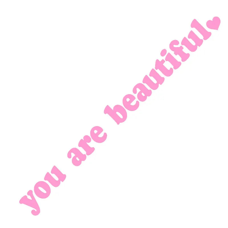 The Text Car Stickers You Are Beautiful Interior Decoration Rear View Mirror Fashion Stickers Creative Sport PVC Vinyl Decals