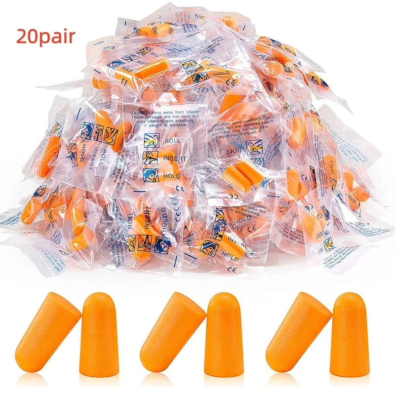 20 Pairs Soft Foam Ear Plugs | Noise Reduction for Sleep and Travel alternate view
