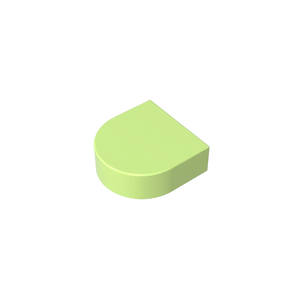 Gobricks Tile Round 1 x 1 Half Circle Extended | Compatible Brick Building Block lifestyle view