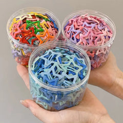 KYDZSW 10Pcs Children Cute Colors Geometric Stars Ornament Hair Clips Girls Lovely Sw alternate view