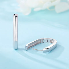 925 Sterling Silver Simple Versatile Earrings Jewelry Versatile Hoop Earrings For Wom alternate view