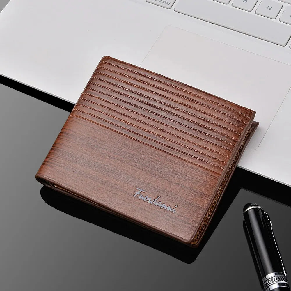Men's Slim PU Leather Wallet | Business Card Holder with Multiple Slots additional angle