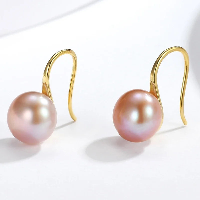 Freshwater Pearl Stud Earrings 8-9mm | AAAA Grade Round Pearl Jewelry for Women alternate view