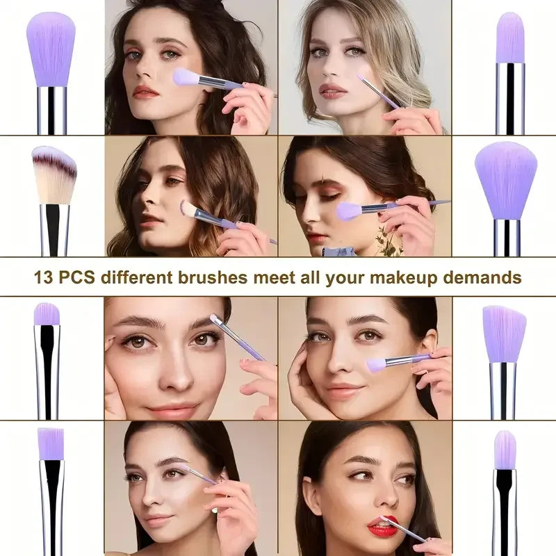 Professional 13-Piece Makeup Brush Set | Complete Cosmetic Tool Kit lifestyle view