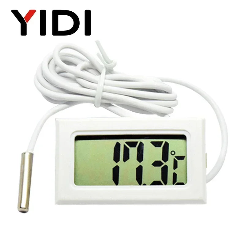 Mini LCD Digital Thermometer Hygrometer | Dual Probe Temperature Humidity Monitor detail view