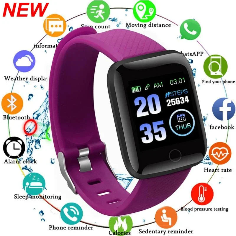 116Plus Smart Watch for Men Women Kids Gift Message Remind Music Control Sport Step C alternate view
