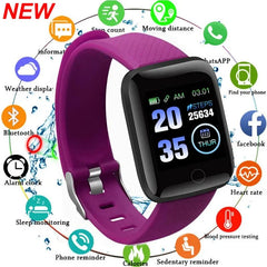 116Plus Smart Watch for Men Women Kids Gift Message Remind Music Control Sport Step C alternate view