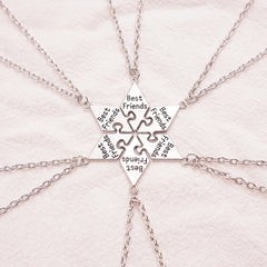 Friendship Pendant Necklace Set for Women | 6 Pcs BFF Jewelry Gift alternate view