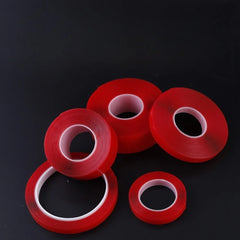3meter Red Film Acrylic Double Sided Tape 8-30cm Heavy Duty Transparent Adhesive Tape for Wall Mounting Car Decor DIY Crafts