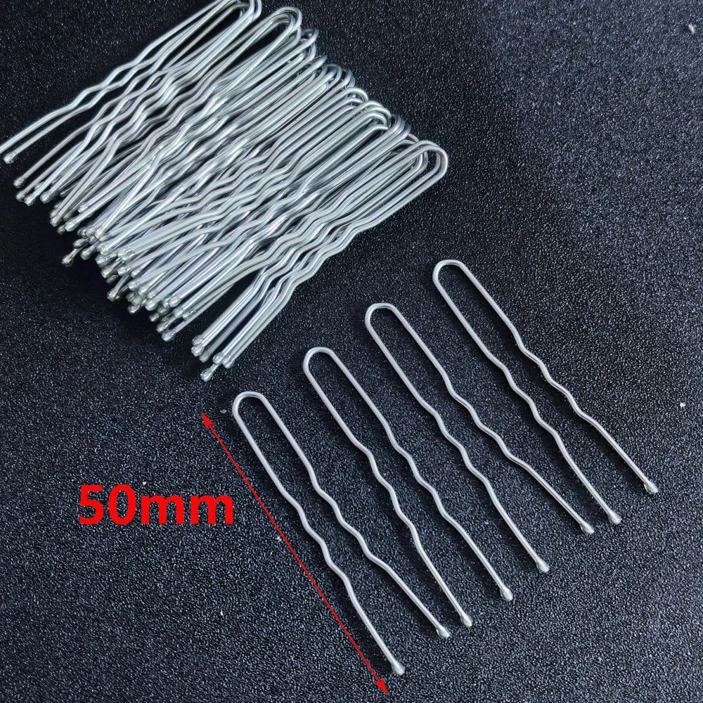 50PCS Silver Gold Color Hair Clip for Women Hairpin Curly Wavy Grips Hairstyle Hairpi alternate view