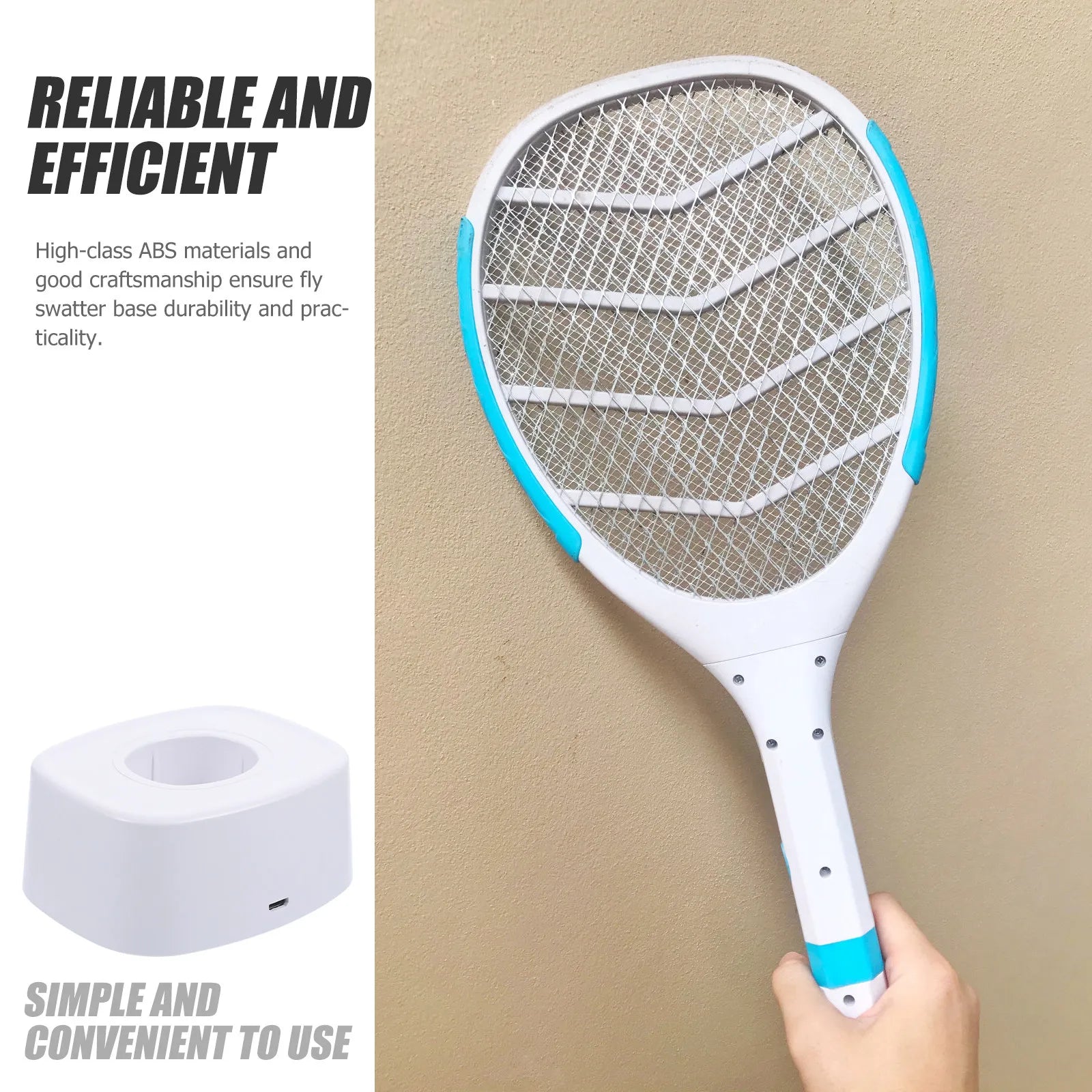 Electric Mosquito Swatter Charging Base | Compact Storage and Pest Control Accessory alternate view