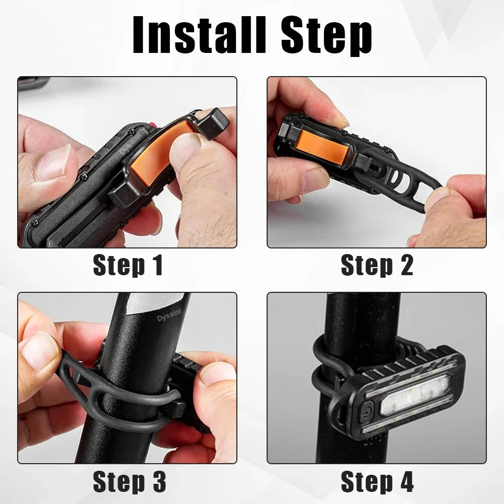 USB Rechargeable LED Flashlight with Shoulder Clip and Warning Flashing Light | Key additional angle